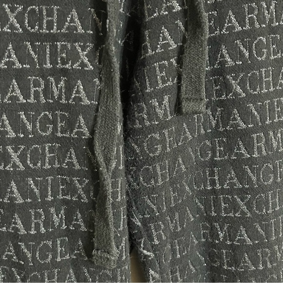 Women’s Armani Exchange All Over Logo Sweatshirt & Sweatpants Top Med Pants Sm - Picture 12 of 16